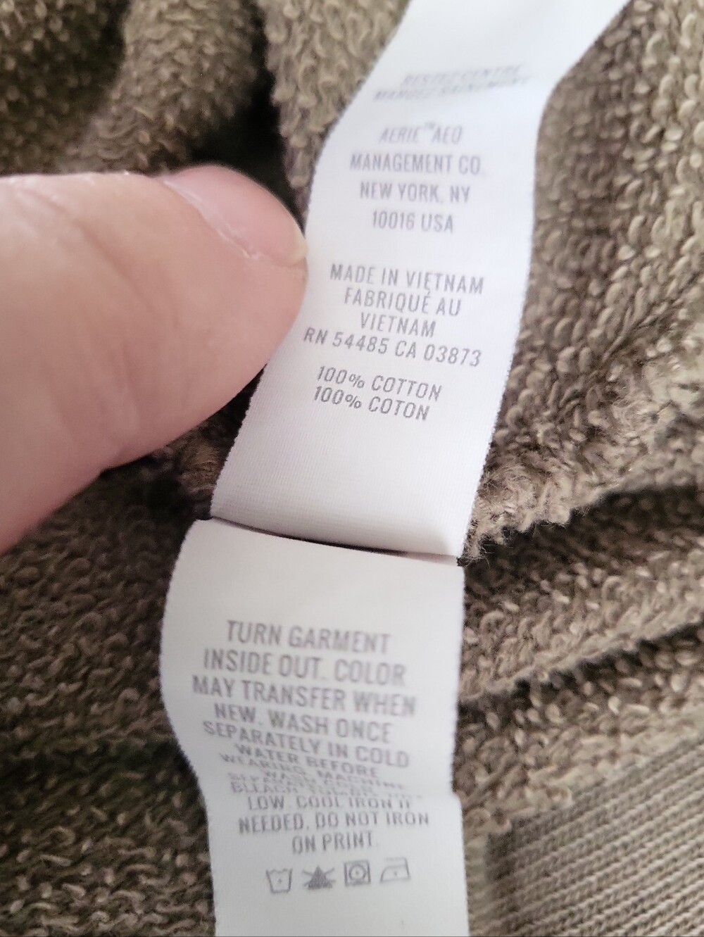 Offline By Aerie Khaki Oversized Cropped Sweatshirt XL - Picture 7 of 10